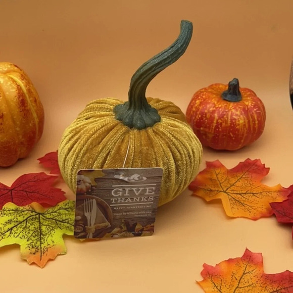 FLORA BUNDA Gold Large 6" Velvet Pumpkin ๐ - Picture 2 of 6
